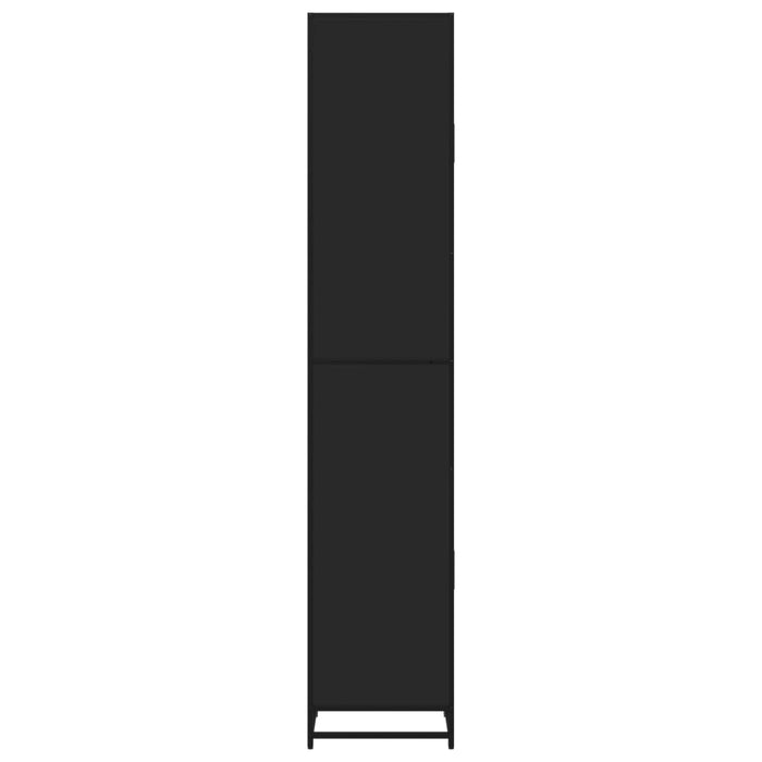 Mobile da Bagno Nero 35x37,5x188,5 cm in Truciolato e Metallo 3300880