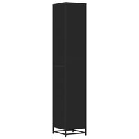 Mobile da Bagno Nero 35x37,5x188,5 cm in Truciolato e Metallo 3300880