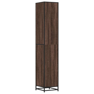 Mobile da Bagno Marrone 35x37,5x188,5cm in Truciolato e Metallo 3300884