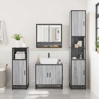 Set Mobili da Bagno 2 pz Grigio Sonoma in Legno Multistrato 3300918