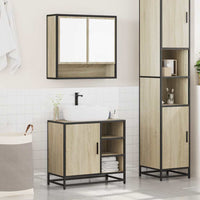 Set Mobili da Bagno 2 pz Rovere Sonoma in Legno Multistrato 3300936