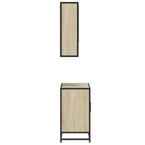 Set Mobili da Bagno 2 pz Rovere Sonoma in Legno Multistrato 3300936