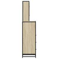 vidaXL Set Mobili da Bagno 3 pz Rovere Sonoma in Legno Multistrato