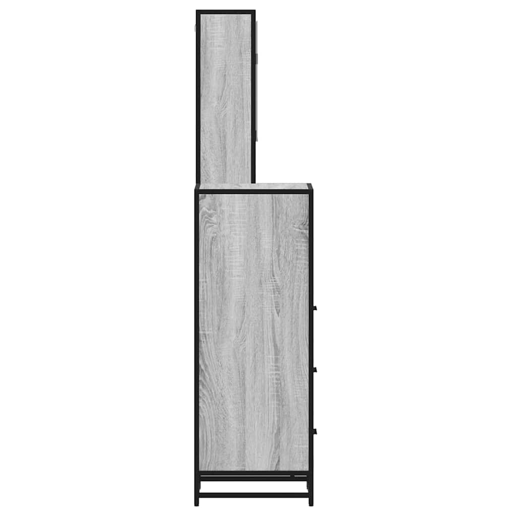 vidaXL Set Mobili da Bagno 3 pz Grigio Sonoma in Legno Multistrato