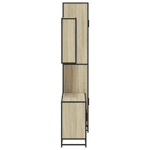 Set Mobili da Bagno 3 pz Rovere Sonoma in Legno Multistrato 3301071