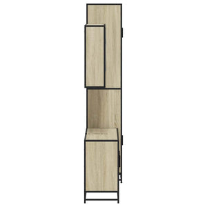 Set Mobili da Bagno 3 pz Rovere Sonoma in Legno Multistrato 3301101