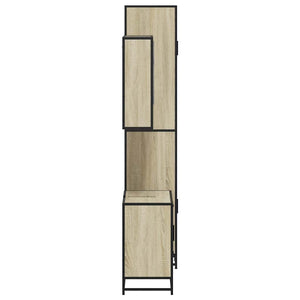 Set Mobili da Bagno 3 pz Rovere Sonoma in Legno Multistrato 3301106