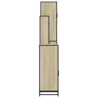 Set Mobili da Bagno 4 pz Rovere Sonoma in Legno Multistrato 3301186