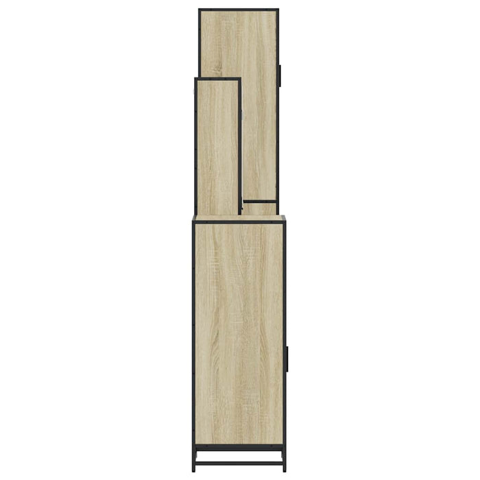 Set Mobili da Bagno 4 pz Rovere Sonoma in Legno Multistrato 3301186