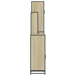 Set Mobili da Bagno 4 pz Rovere Sonoma in Legno Multistrato 3301191