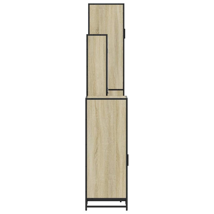 Set Mobili da Bagno 4 pz Rovere Sonoma in Legno Multistrato 3301191