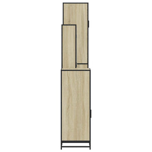 Set Mobili da Bagno 4 pz Rovere Sonoma in Legno Multistrato 3301196