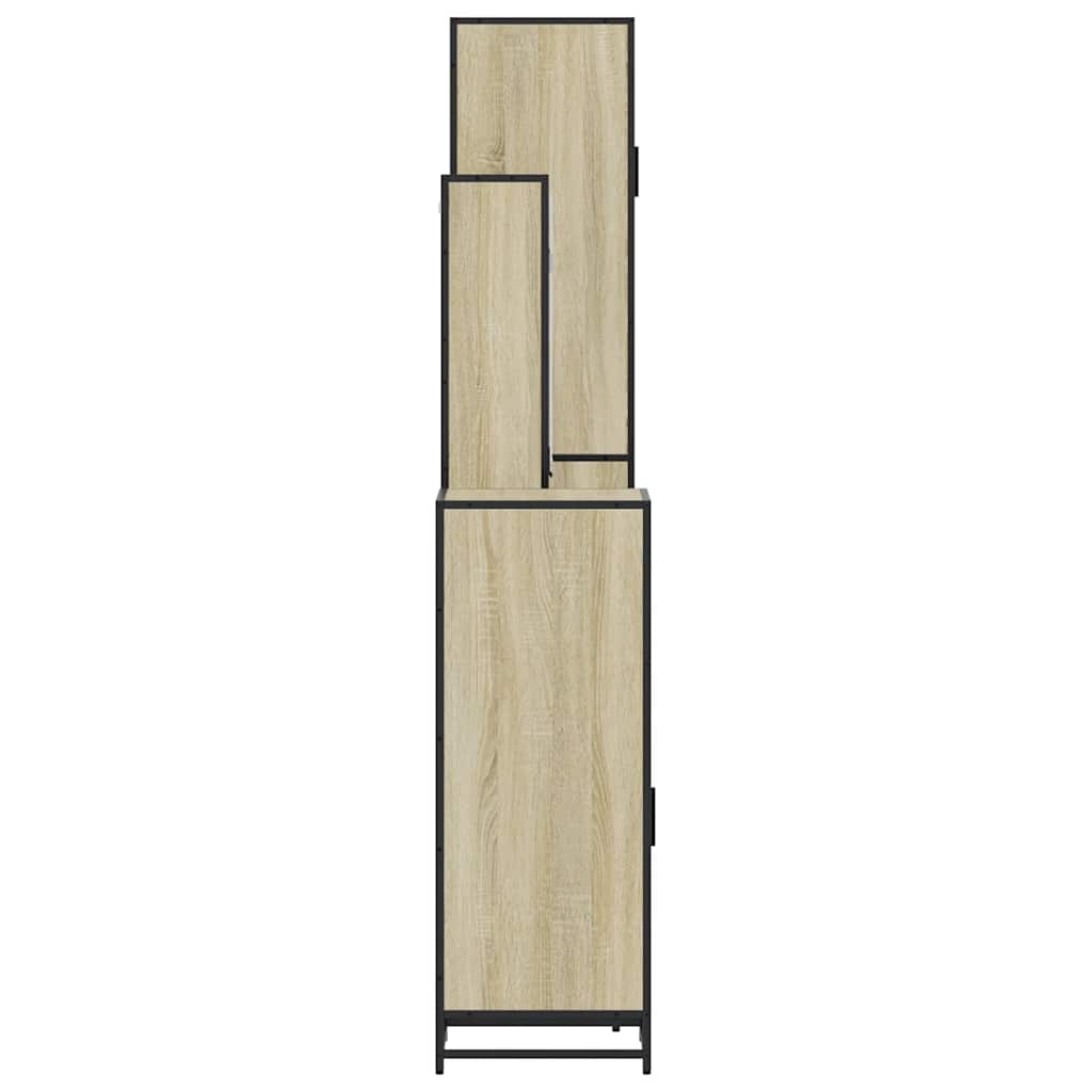 Set Mobili da Bagno 4 pz Rovere Sonoma in Legno Multistrato 3301206