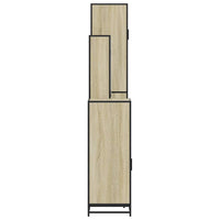 Set Mobili da Bagno 4 pz Rovere Sonoma in Legno Multistrato 3301206