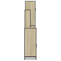 Set Mobili da Bagno 4 pz Rovere Sonoma in Legno Multistrato 3301211