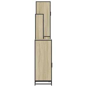 Set Mobili da Bagno 4 pz Rovere Sonoma in Legno Multistrato 3301211