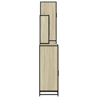 Set Mobili da Bagno 4 pz Rovere Sonoma in Legno Multistrato 3301221