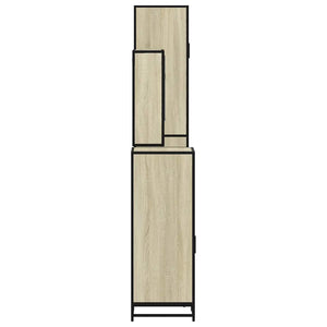 vidaXL Set Mobili da Bagno 4 pz Rovere Sonoma in Legno Multistrato