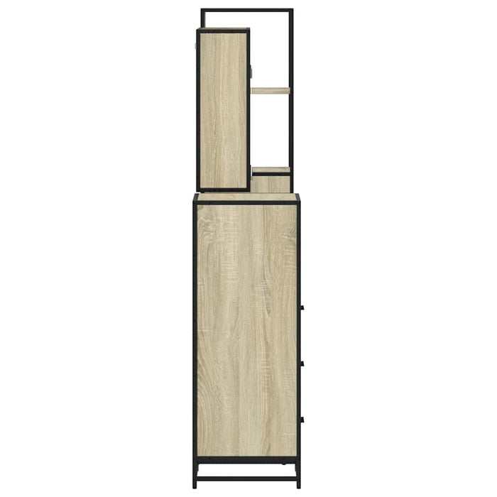 Set Mobili da Bagno 4 pz Rovere Sonoma in Legno Multistrato 3301251