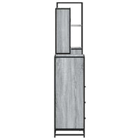Set Mobili da Bagno 4 pz Grigio Sonoma in Legno Multistrato 3301253