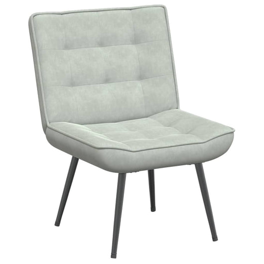 Sedia Relax 64x74x84 cm Grigio Chiaro in Velluto