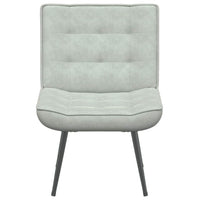 Sedia Relax 64x74x84 cm Grigio Chiaro in Velluto