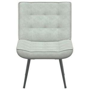 Sedia Relax 64x74x84 cm Grigio Chiaro in Velluto
