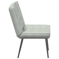 Sedia Relax 64x74x84 cm Grigio Chiaro in Velluto