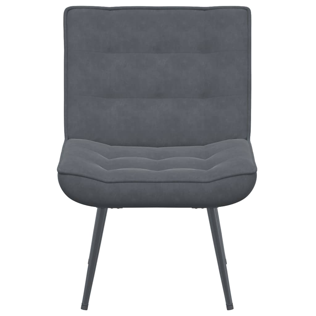 Sedia Relax 64x74x84 cm Grigio Scuro in Velluto 4012318