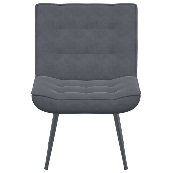 Sedia Relax 64x74x84 cm Grigio Scuro in Velluto 4012318