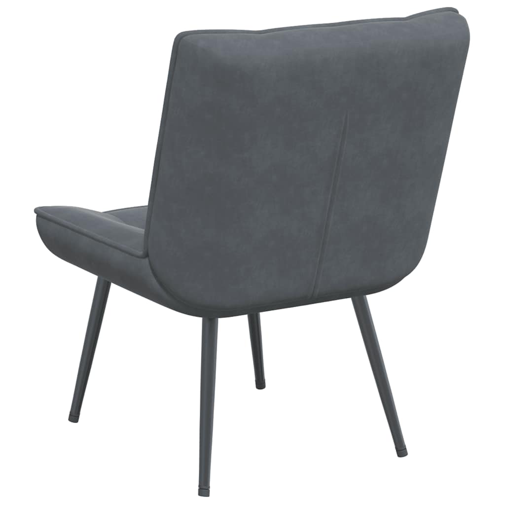vidaXL Sedia Relax 64x74x84 cm Grigio Scuro in Velluto