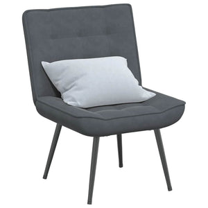 Sedia Relax 64x74x84 cm Grigio Scuro in Velluto 4012318