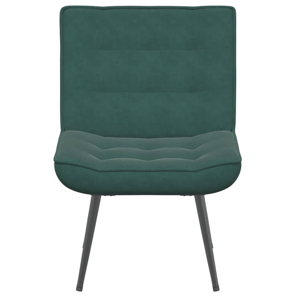 Sedia Relax 64x74x84 cm Verde Scuro in Velluto 4012319