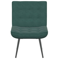Sedia Relax 64x74x84 cm Verde Scuro in Velluto 4012319