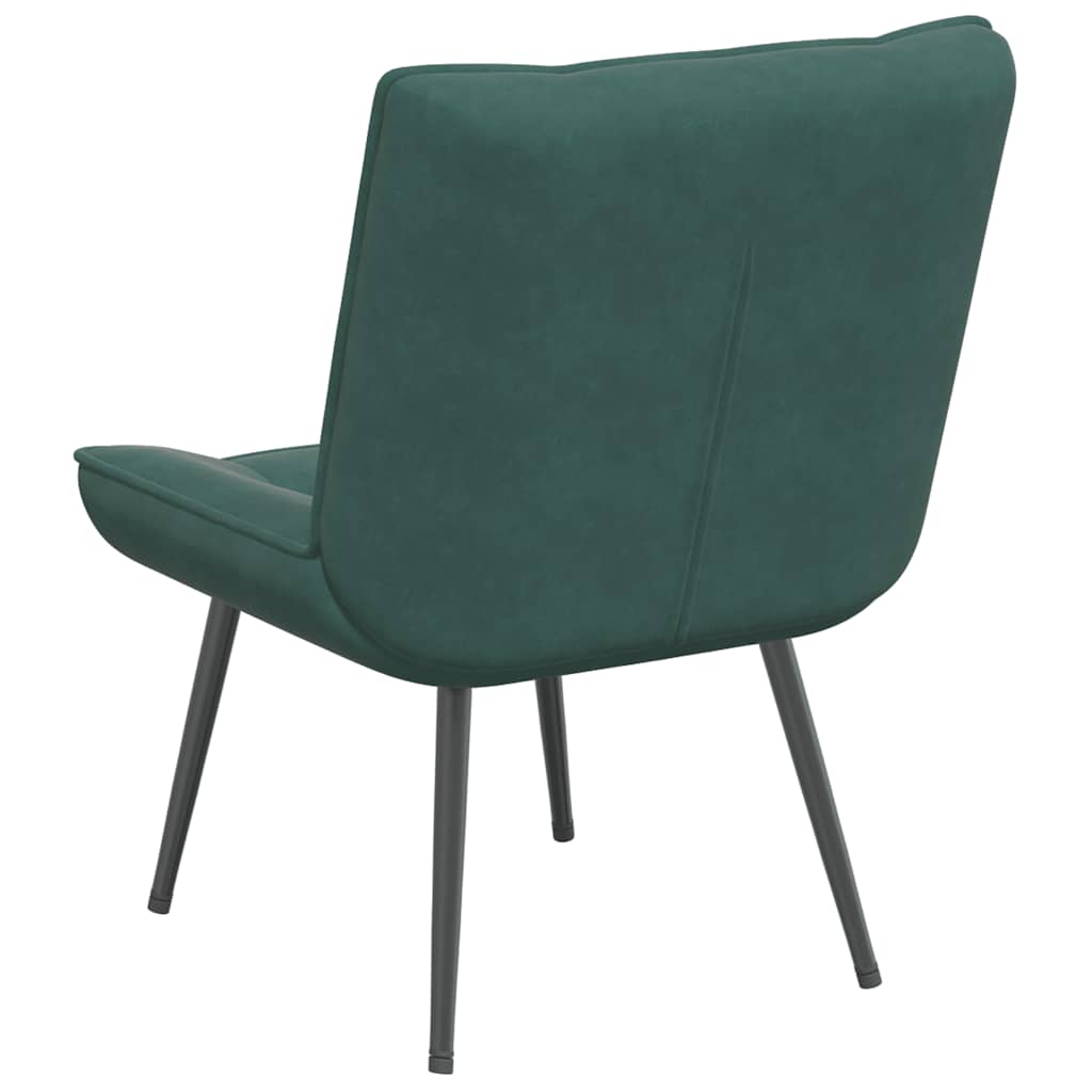 vidaXL Sedia Relax 64x74x84 cm Verde Scuro in Velluto