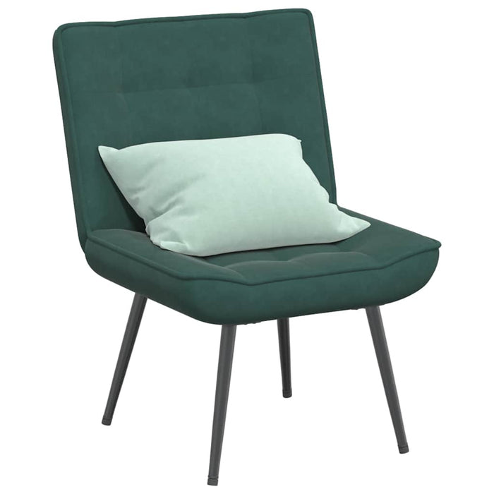 vidaXL Sedia Relax 64x74x84 cm Verde Scuro in Velluto
