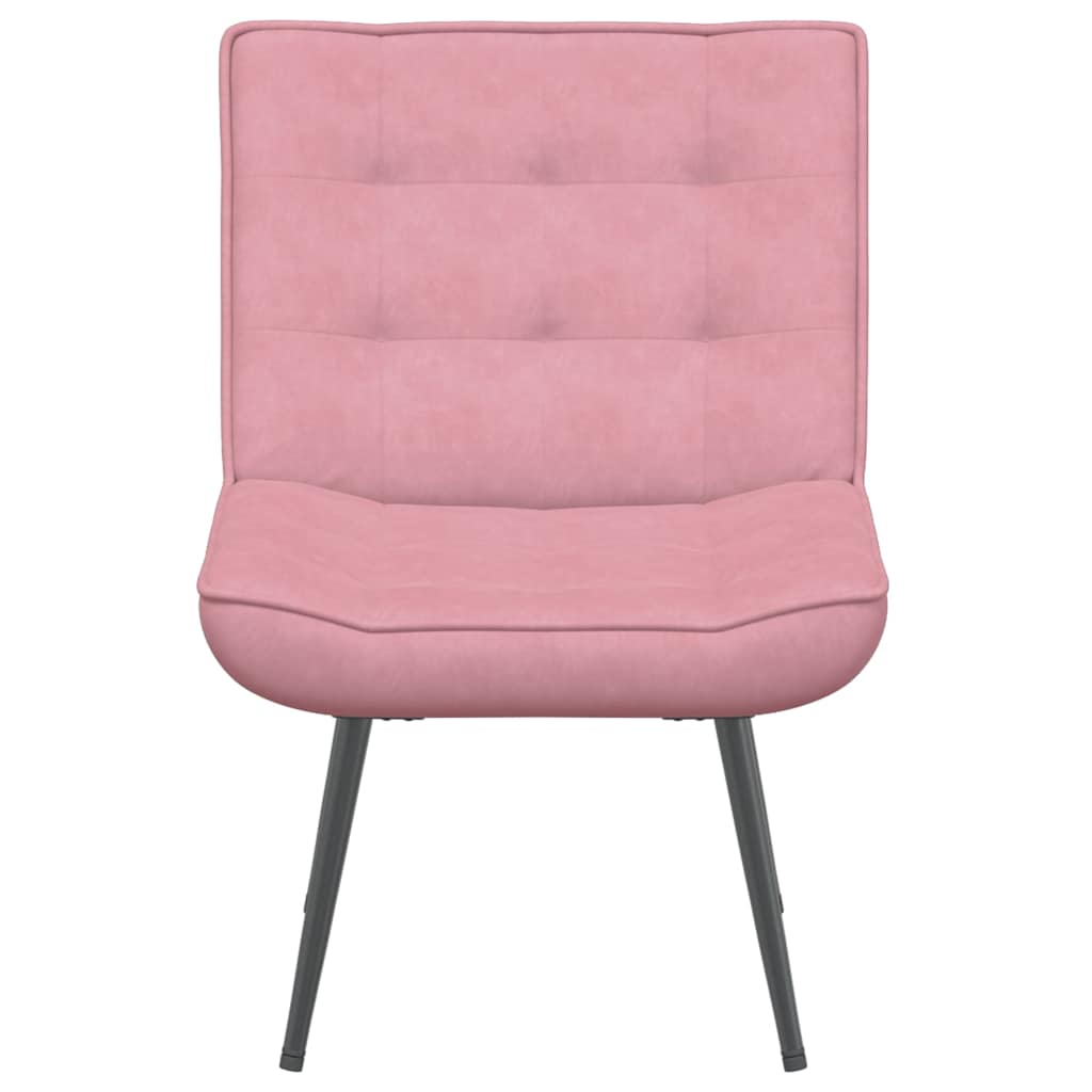 Poltrona Relax 64x74x84 cm Rosa in Velluto 4012320