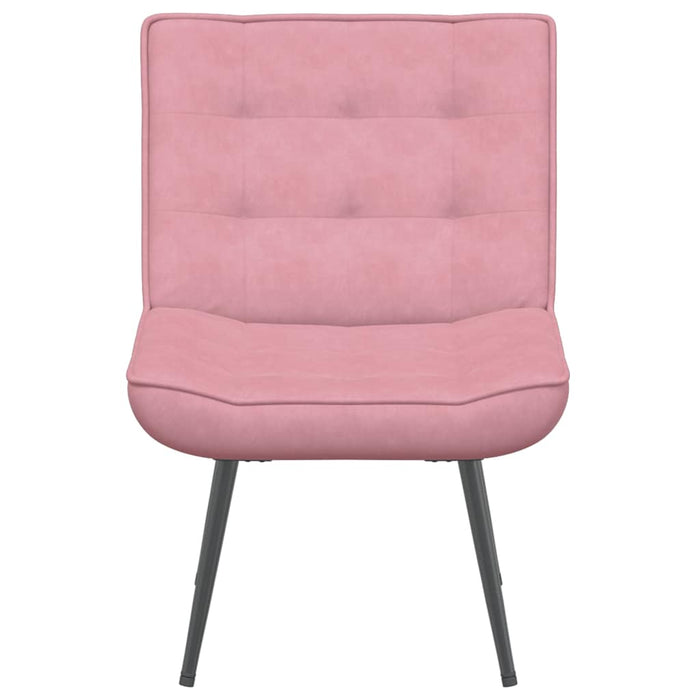 Poltrona Relax 64x74x84 cm Rosa in Velluto 4012320