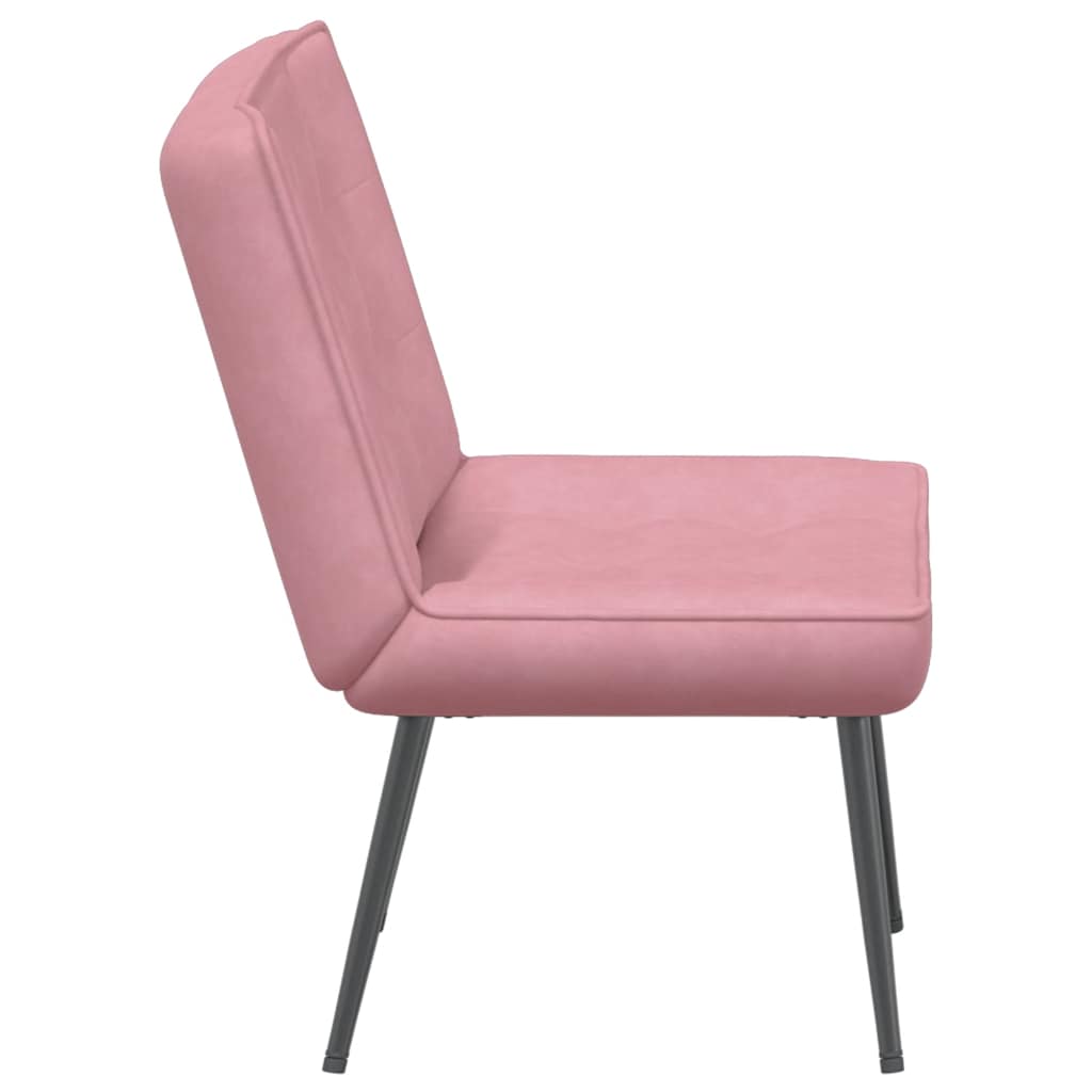Poltrona Relax 64x74x84 cm Rosa in Velluto 4012320