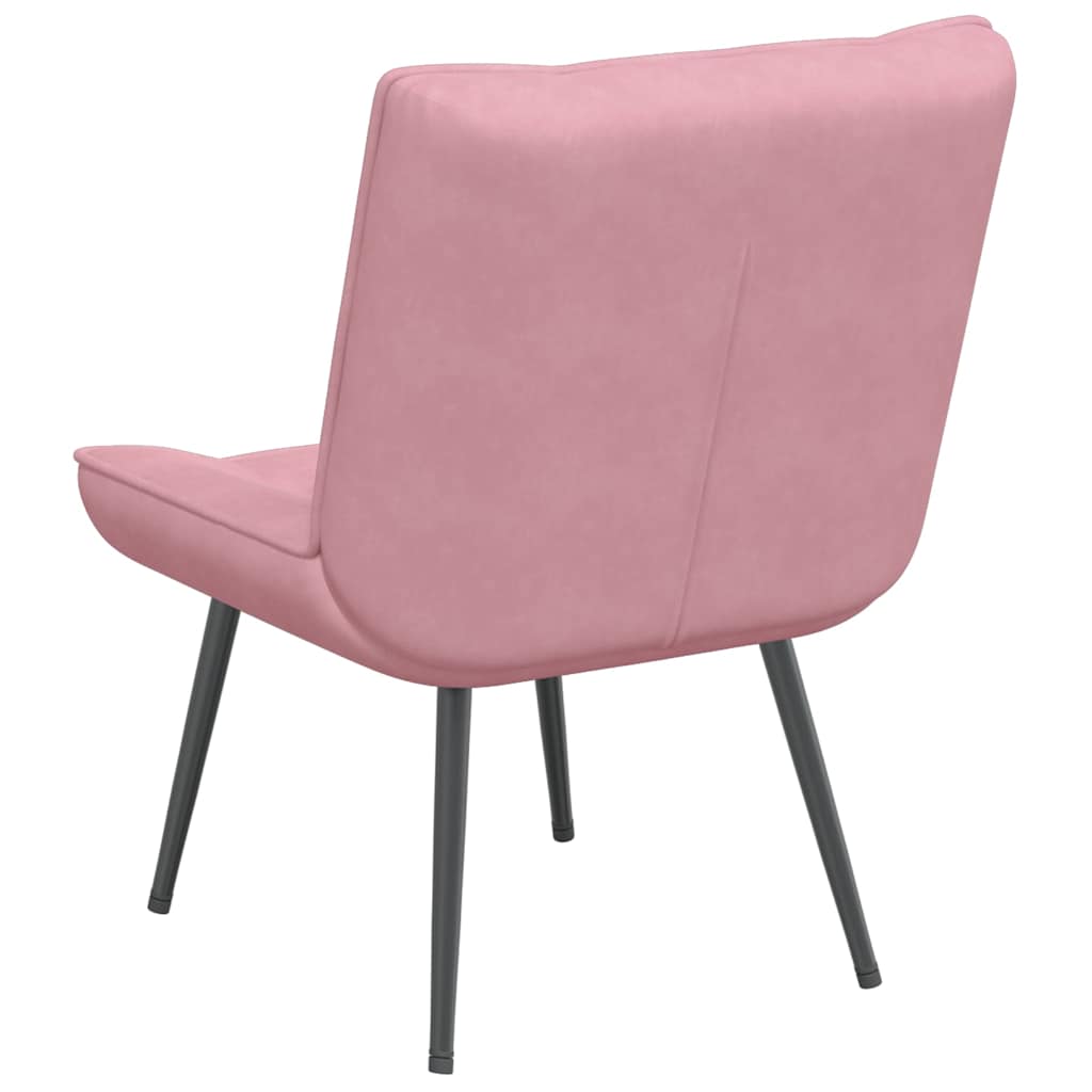 Poltrona Relax 64x74x84 cm Rosa in Velluto 4012320