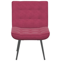Sedia Relax 64x74x84 cm Rosso Vino in Velluto 4012321