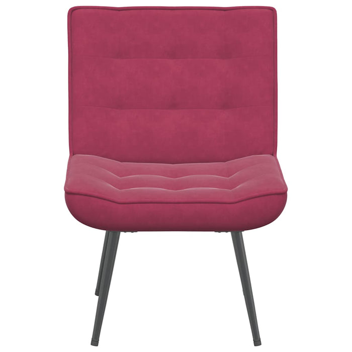 Sedia Relax 64x74x84 cm Rosso Vino in Velluto 4012321