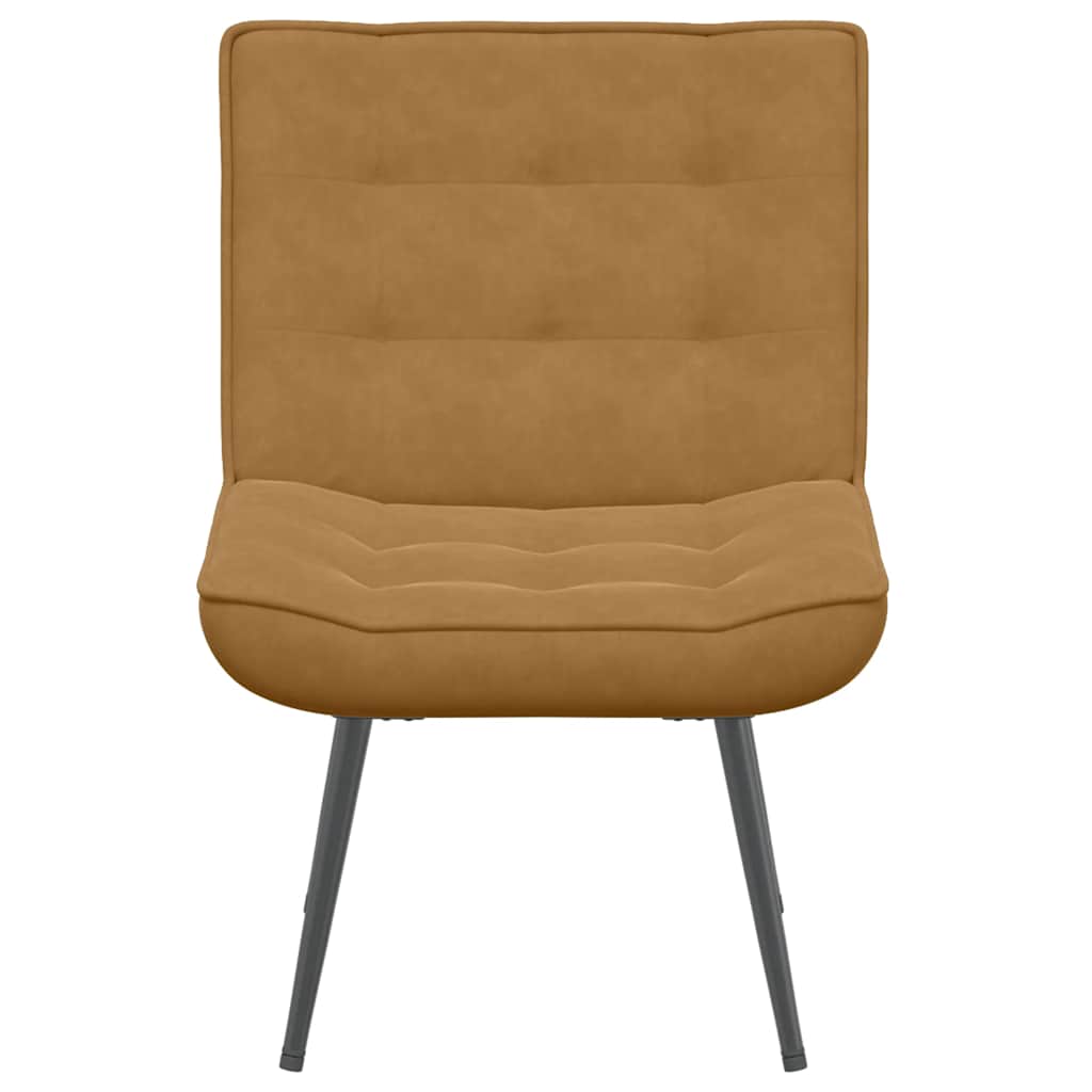 Poltrona Relax 64x74x84 cm Marrone in Velluto 4012324