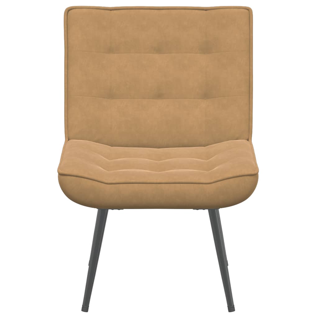 Poltrona Relax 64x74x84 cm Marrone in Velluto 4012324