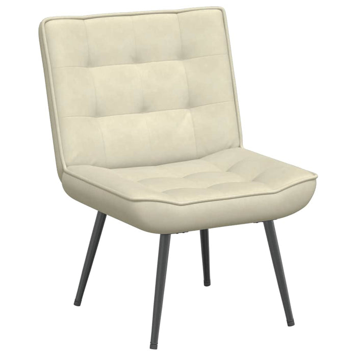 vidaXL Poltrona Relax 64x74x84 cm Crema in Velluto