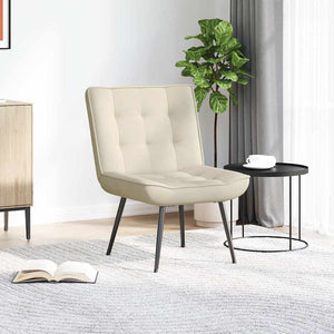 vidaXL Poltrona Relax 64x74x84 cm Crema in Velluto