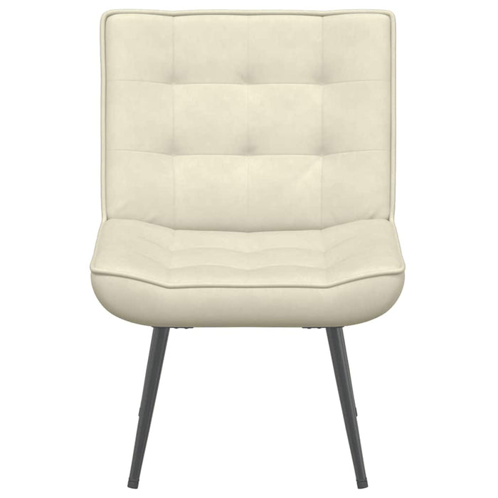 Poltrona Relax 64x74x84 cm Crema in Velluto 4012325