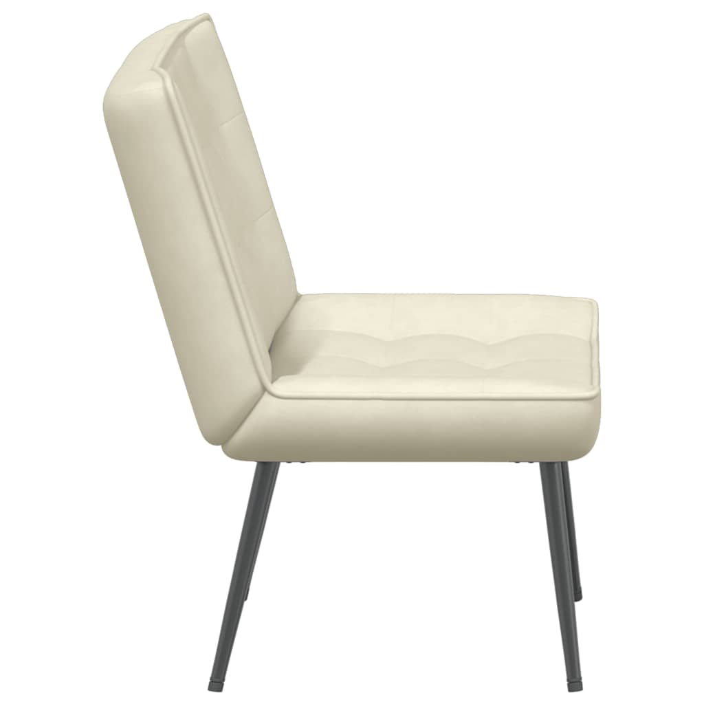 Poltrona Relax 64x74x84 cm Crema in Velluto 4012325