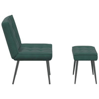 Poltrona Relax con Poggiapiedi Verde Scuro in Velluto 4012329