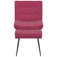 Poltrona Relax con Poggiapiedi Rosso Vino in Velluto 4012331